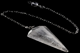 pendule cristal de roche à facette