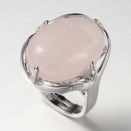 bague en pierre quartz rose